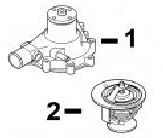 CaterpillarÂ® 3034C Water Pump and Thermostat