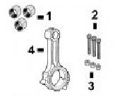 CaterpillarÂ® 3044C Con Rods, Con Rod Nuts and Bolts and Conrod Kit