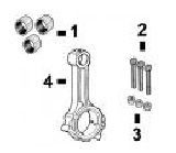 CaterpillarÂ® 3046 Con Rods, Con Rod Bushing, Nuts, Bolts and Con Rod Kit