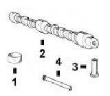 CaterpillarÂ® 3046 Camshaft, Cam Bushing, Tappet and Push Rod