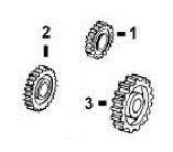 CaterpillarÂ® 3054 Crankshaft Gear, Camshaft Gear, Idler Gear