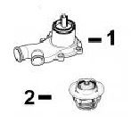 CaterpillarÂ® 3054 Water Pump and Thermostat