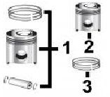 KubotaÂ® 05 Series D1105 Piston and Ring Kit