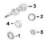 KubotaÂ® 05 Series D1105 Front and Rear Seals, Crank Sleeve