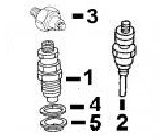 KubotaÂ® 05 Series D1105 Injector, Glow Plug, Oil Pressure Switch, etc