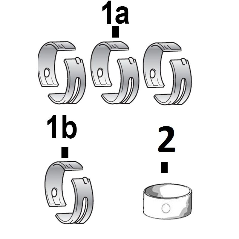 KubotaÂ® 05 Series D1105 Main Bearing Set