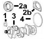 CaterpillarÂ® 3054 Front and Rear Seals and Crankshaft Kit and Ring Gear