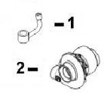 CaterpillarÂ® 3054 Piston Cooling Nozzle and Turbocharger