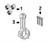 CaterpillarÂ® 3054B Con Rod Bushing, Nuts, Bolts and Con Rods