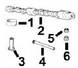 CaterpillarÂ® 3054CE Bushing Cam, Camshaft, Tappet, Push Rod, Seal Valves, Cam Lifter Kit