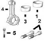 YanmarÂ® 4TNE106D Con Rod Bush, Nuts, Bolts, Connecting Rod, Bushing Cam, Bolt, Cylinder Head