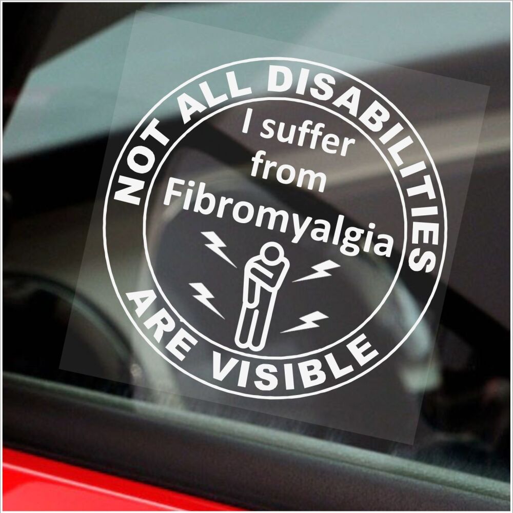 1 x Sticker I Suffer from FIBROMYALGIA Not All Disabilities Are Visible Sig