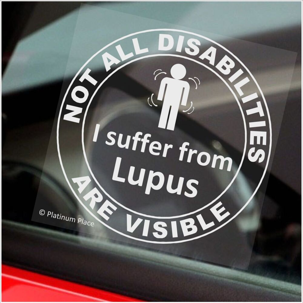 Sticker Not All Disabilities Are Visible Sign Disabled Window LUPUS Round Label Mobility Car Badge Awareness Notice Driver Disability Wheelchair