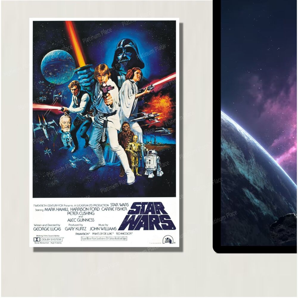 METAL Star Wars A New Hope Episode IV Movie Poster Sign Tin Aluminium Door 
