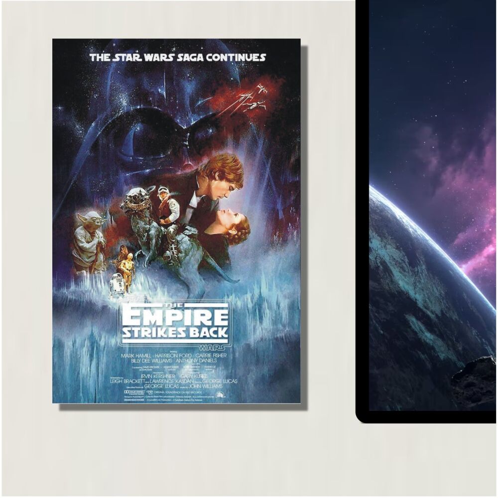 METAL Star Wars The Empire Strikes Back Episode V Movie Poster Sign Tin Aluminum Plaque Cinema Film Living Room Bedroom Wall Art Skywalker Darth Vader