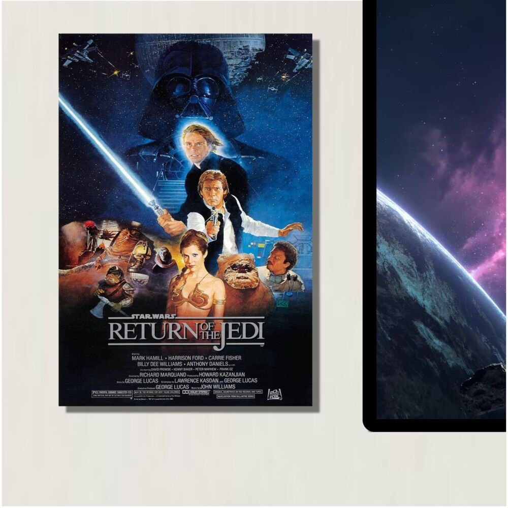 METAL Star Wars The Return of the Jedi Episode VI Movie Poster Sign Tin Aluminum Plaque Cinema Film Living Room Bedroom Wall Art Skywalker Darth Vader