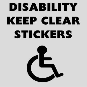 Disabled Keep Clear Stickers