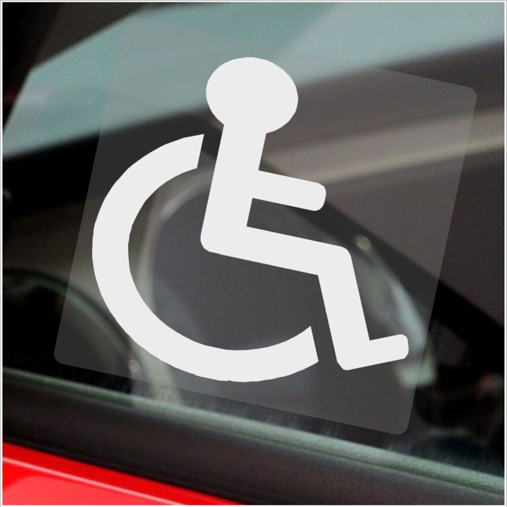 Sticker Disabled Logo Sign Car Window Label Blue Badge Holder Notice Driver Vehicle Mobility Disability Wheelchair Scooter Awareness Handicapped