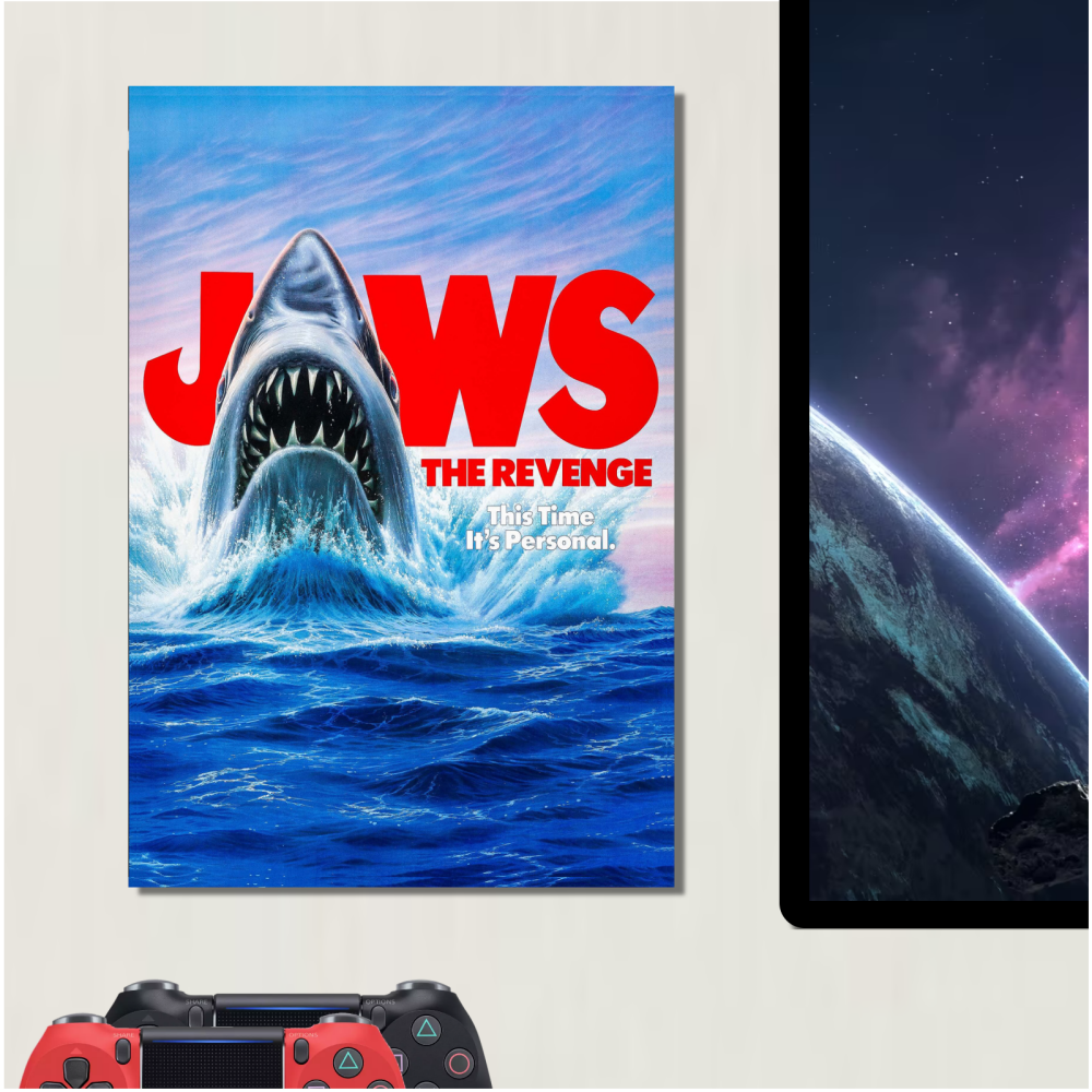 METAL Jaws 4 The Revenge Movie Poster Shark Horror Sign Tin Aluminum Plaque