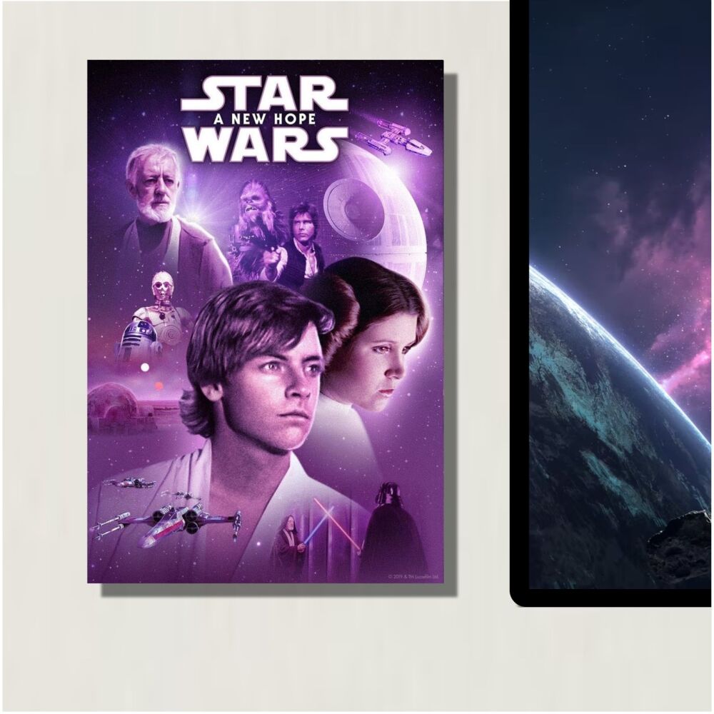 METAL Star Wars A New Hope Episode IV Movie Poster Sign Tin Aluminum Door Plaque Cinema Film Living Room Bedroom Wall Art Skywalker Darth Vader RM