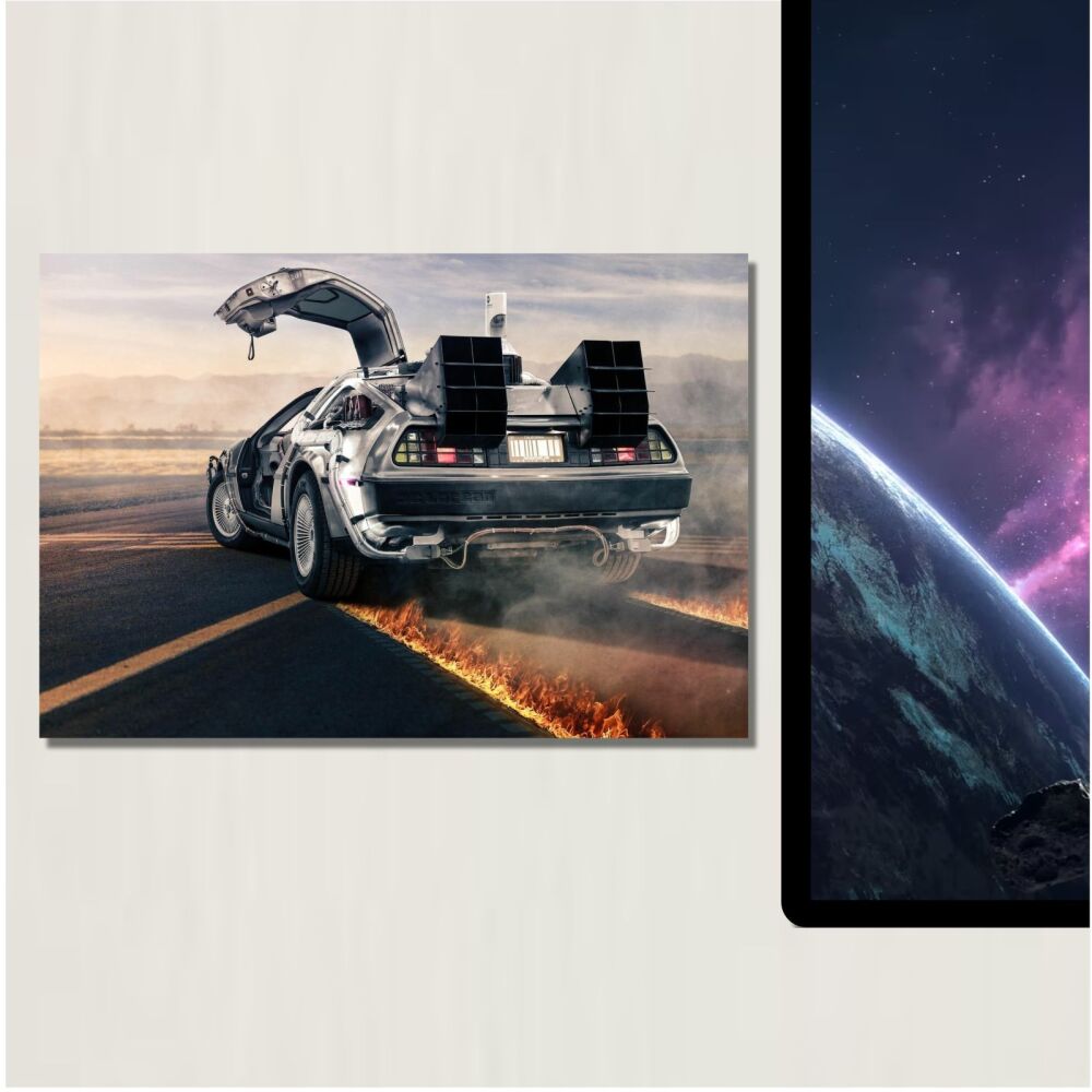 METAL Back To The Future DeLorean Movie Poster Sign Tin Aluminum Door Plaqu