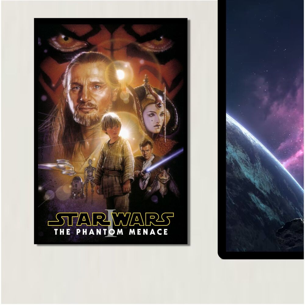 METAL Star Wars The Phantom Menace Episode I Movie Poster Sign Tin Aluminum Plaque Cinema Living Room Bedroom Wall Art Obi-Wan Kenobi Anakin Skywalker