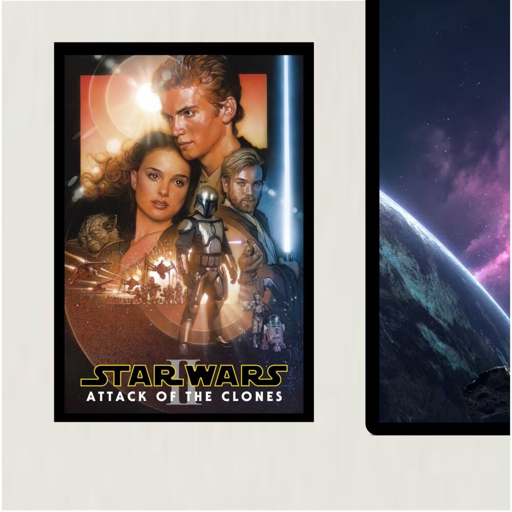 METAL Star Wars Attack of the Clones Episode II Movie Poster Sign Tin Alumi