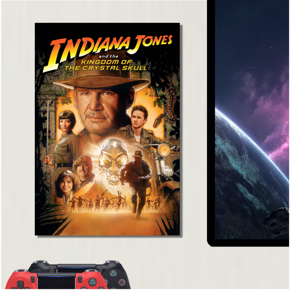 METAL Indiana Jones and the Kingdom of the Crystal Skull Movie Poster Sign 