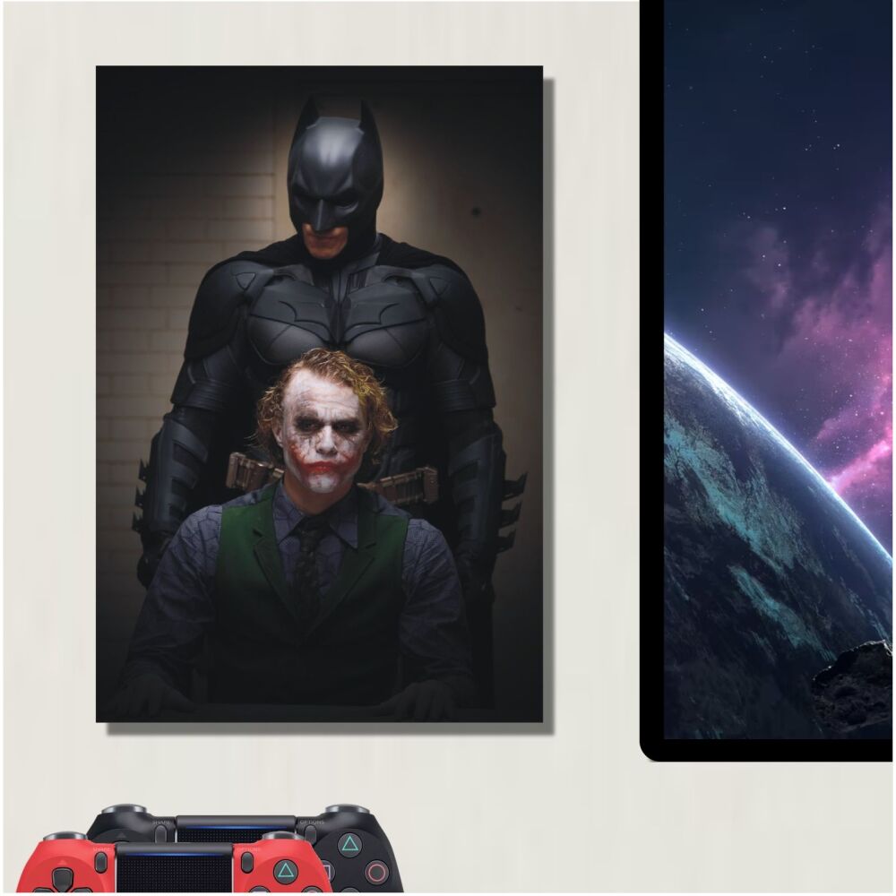 METAL Sign Batman and The Joker Movie Poster The Dark Knight Tin Aluminum Plaque Cinema Film Living Room Bedroom Door Wall Art Man Cave