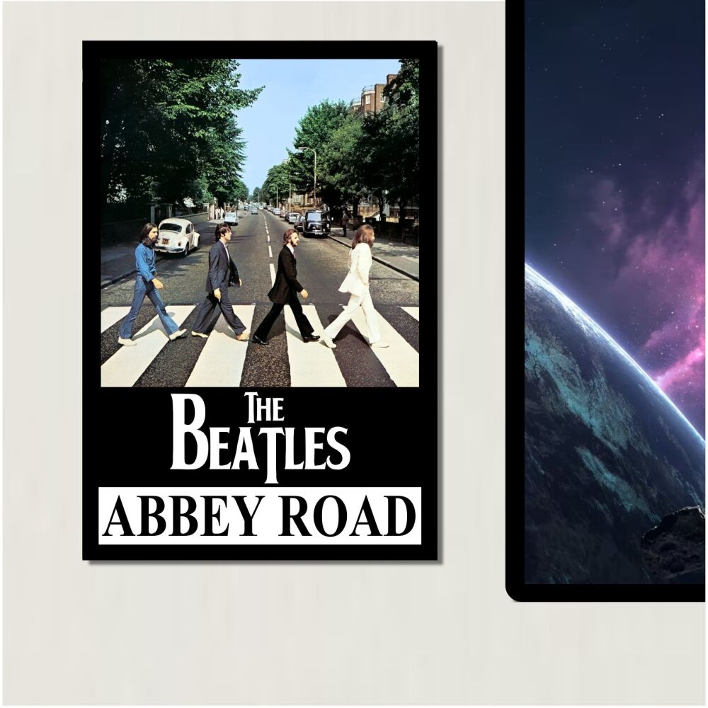 Metal The Beatles Abbey Road Album Poster Music Band Tin Aluminum Sign Door