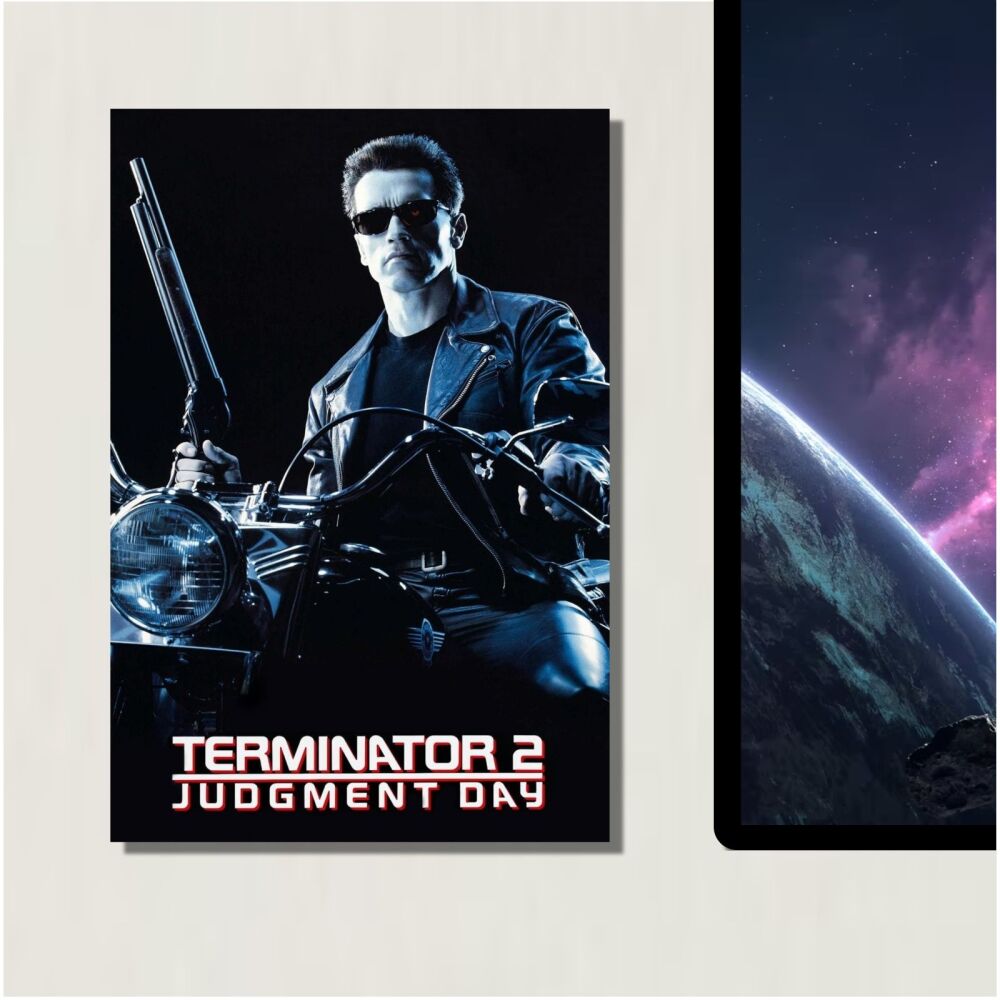Metal Terminator 2 Judgment Day Movie T2 Poster Tin Aluminum Arnold Schwarz