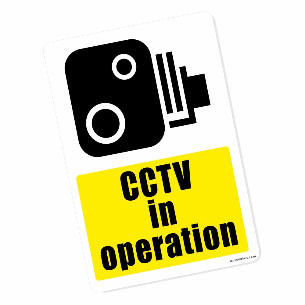 1 x Sticker CCTV in Operation Warning Sign Caution Notice Protection Vehicl