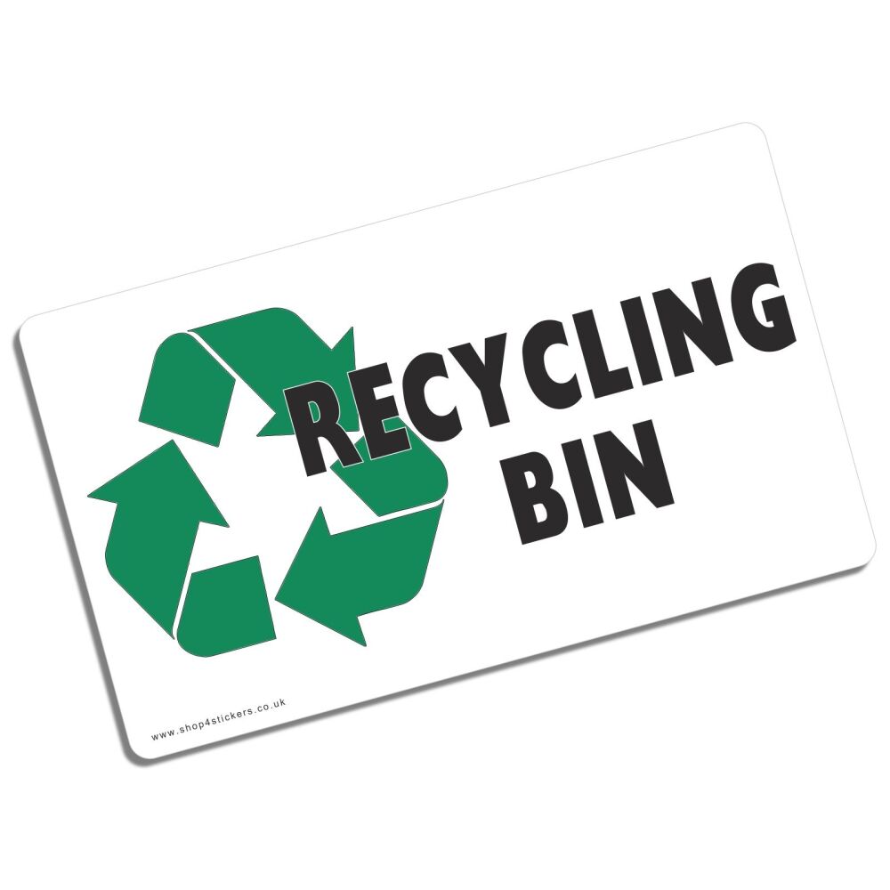 Sign Recycling Bin Sticker Recycle Trash Can Garbage Logo Environment Waste Hygiene Notice Label External Landscape R1
