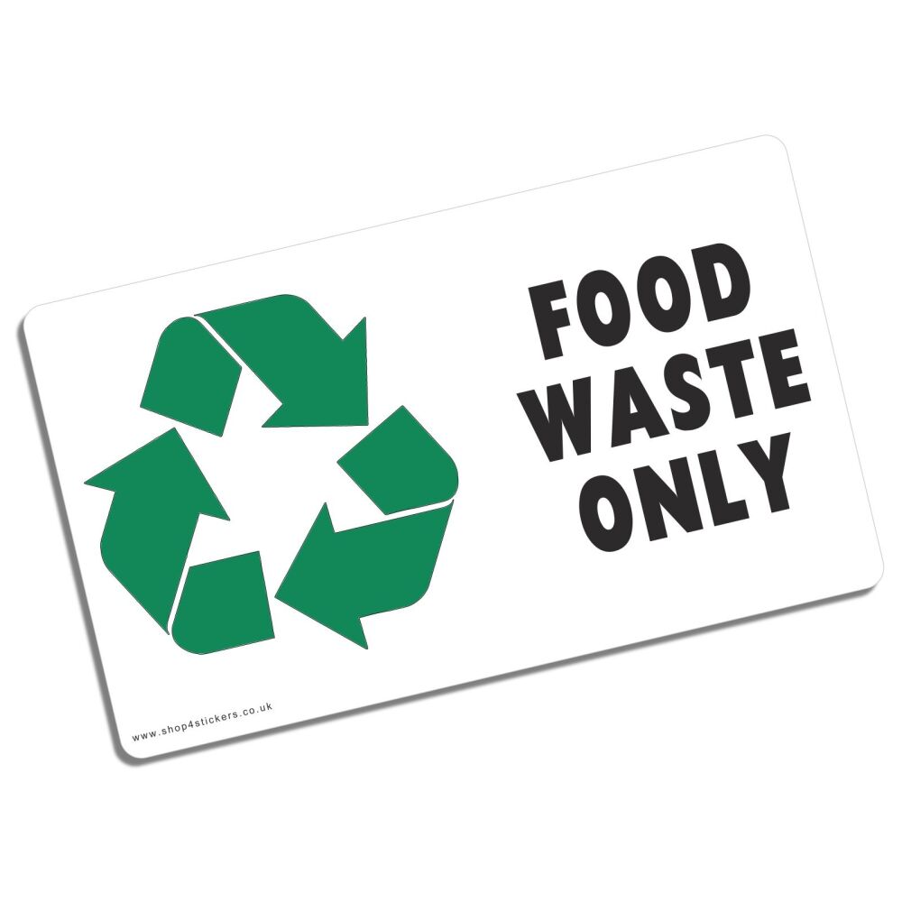 Sign Food Waste Only Sticker Recycling Bin Label Recycle Trash Can Logo Environment Hygiene Kitchen Notice External