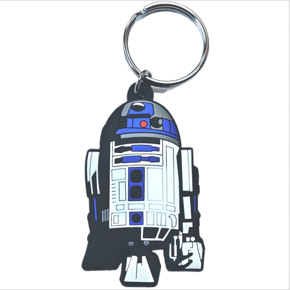 R2-D2 Keychain Star Wars Astromech Droid Skywalker C-3PO Bag Tag Rubber Key
