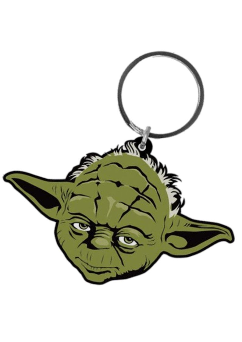 Yoda Keychain Star Wars Jedi Grand Master Skywalker Saga Bag Tag Rubber Key