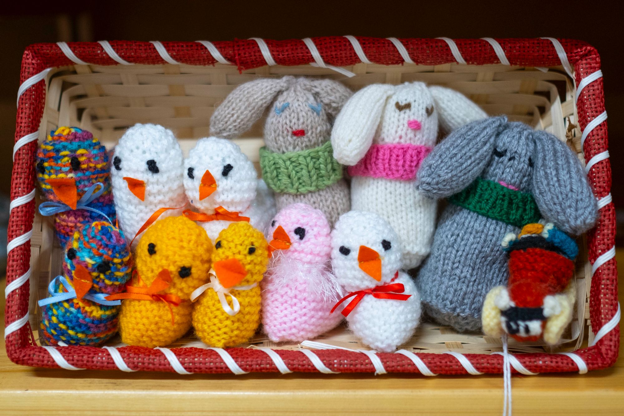 knitted chicks