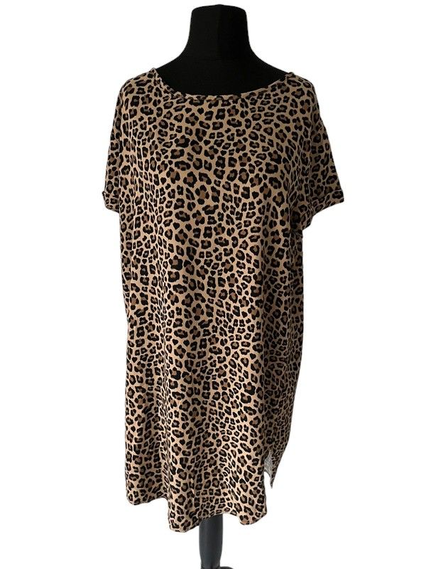 H&M size 14 animal print short sleeve dress