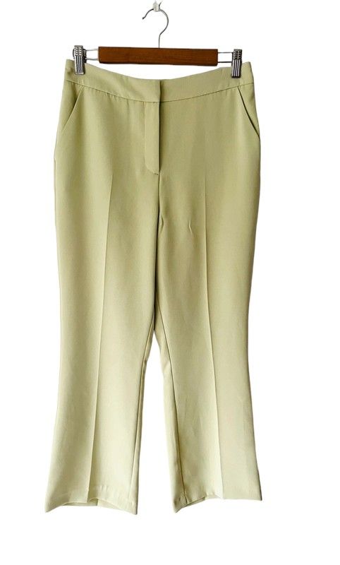Size 10 light green straight cut smart trousers