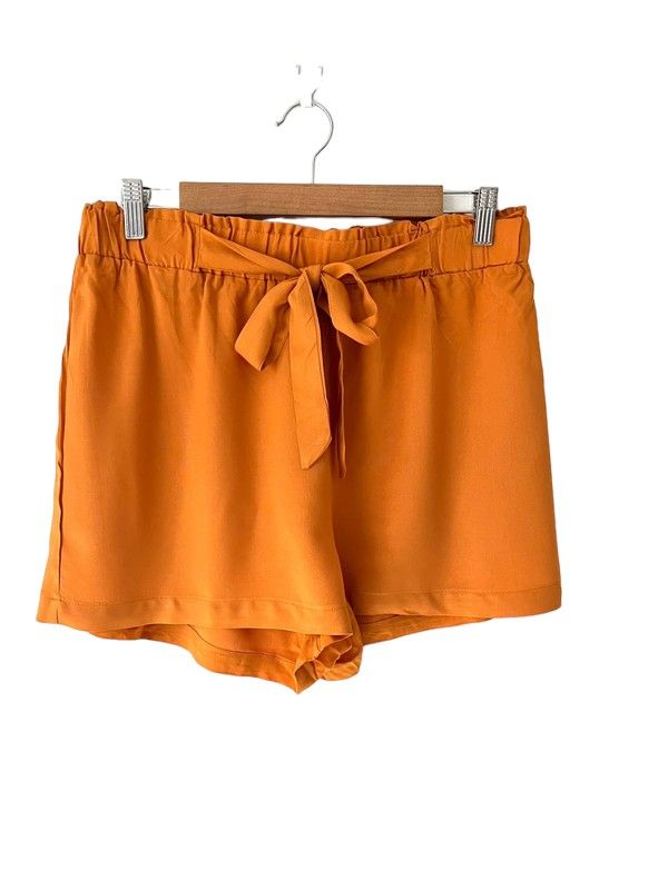 Size 14 burnt orange elasticated waist shorts