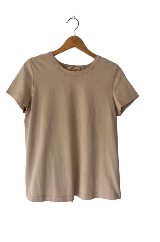 Size 12 beige short sleeve t shirt with pretty back detail