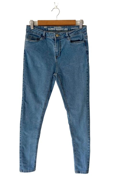 Clockhouse Size 12 Euro 40 high rise skinny jeans