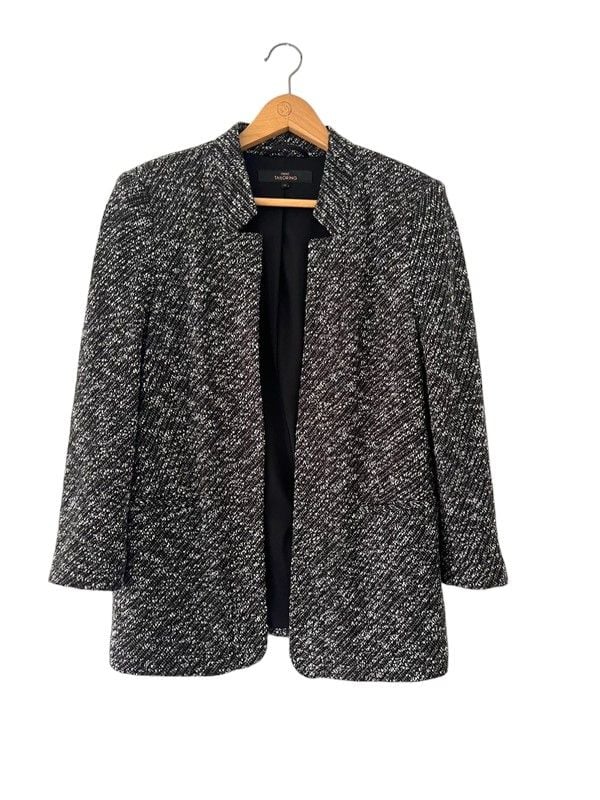 Next size 12 Tailoring black & white long sleeve jacket