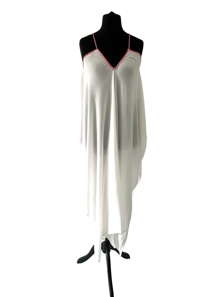 Size 8-12 white beach cover up/dress
