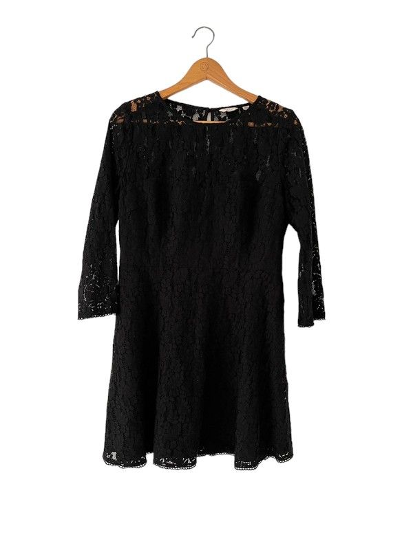 Jack Wills size 14 black lace fit & flare dress