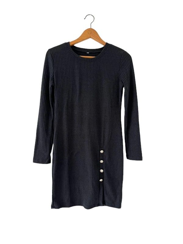 Size L dark Blue thin knit ribbed jumper dress