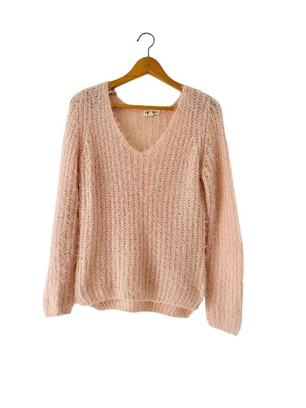 New Look size S soft pink long sleeve jumper