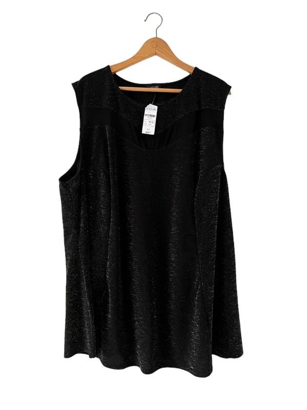 New Yours size 30-32 black sleeveless Tunic Top/ dress