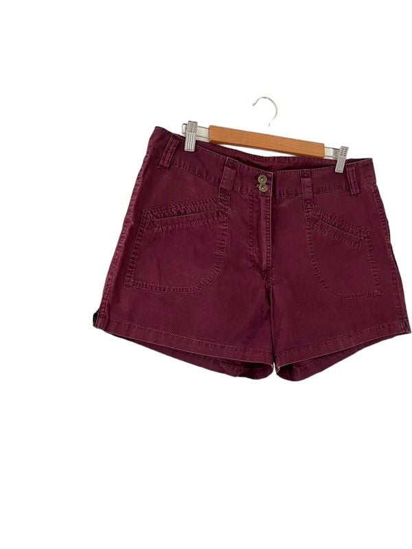 George size 14 burgundy high waisted shorts