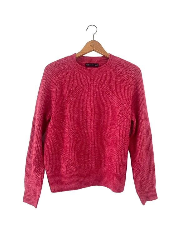 M&S collection size S pink long sleeve knitted jumper